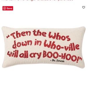 ISO pottery barn the grinch pillow